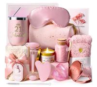 Regalo per il 21° compleanno da donna, scatola regalo per lei, cesto regalo con bicchiere per sorella, fidanzata, moglie, mamma, set di cesti regalo rilassanti per Natale, San Valentino, festa della