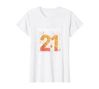 Regalo per Il 21° Compleanno - Guess What? I'm 21 Celebration Maglietta, Donna, Bianco, XL