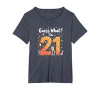 Regalo per Il 21° Compleanno - Guess What? I'm 21 Celebration Maglietta, Donna Plus-Size, Pervinca, 2X