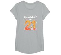 Regalo per Il 21° Compleanno - Guess What? I'm 21 Celebration Maglietta, Ragazze, Grigio Melange, M
