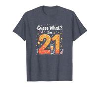 Regalo per Il 21° Compleanno - Guess What? I'm 21 Celebration Maglietta, Uomo, Pervinca, M