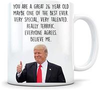 Regalo per il 26° compleanno per donne e uomini, tazza per 26° compleanno, regalo di compleanno per 26 anni, felice 26° compleanno, festa per il 26° compleanno, 26° compleanno