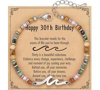 Regalo per il 30° compleanno da donna, braccialetto colorato per lei, sorella e migliore amica, gioiello unico regalo dell'amicizia