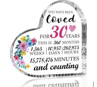 Regalo per il 30° compleanno da donna, regalo ideale per 30 anni, in acrilico, a forma di cuore del 1995, decorazione da scrivania, regalo per mamma, amica, festa della mamma