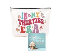 Regalo per il 30° compleanno per donne, squisita borsa per il trucco e biglietto di benedizione, idea regalo per il 30° compleanno per lei, figlia, moglie, migliore amica o sorella