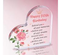 Regalo per il 30° compleanno per le donne, idee regalo per il 30° compleanno, per sua figlia, nipote, sorella, amica, bestie, fidanzata, collega, donna adulta, in acrilico, decorazione da tavolo per