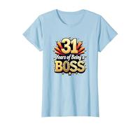Regalo per Il 31° Compleanno: Anni di Celebrazione del Capo Maglietta, Donna, Celeste, 3XL