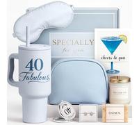 Regalo per il 40° compleanno da donna, regalo di compleanno per 40 anni, regalo per donne, regalo per compleanno, unico, idee regalo per donne anni '40, 9 pezzi, miglior regalo favoloso per sorella