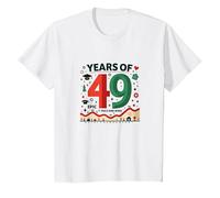 Regalo per Il 49° Compleanno: Epic Fails And Wins Celebration Maglietta, Bambini, Bianco, 4 Anni