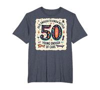 Regalo per Il 50° Compleanno: Old Enough to Know Better Citazione Divertente Maglietta, Uomo Taglie Grandi, Pervinca, 3X Tall