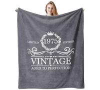 Regalo per il 50° compleanno per lei, decorazione per il 50° compleanno da donna, coperta per 50 anni, regalo vintage del 1975, migliore idea regalo per 50 compleanno per amica, mamma, sorella,