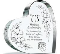 Regalo per il 73° anniversario della peste per marito e moglie, con scritta "Home is a Person", regalo per il 73° anniversario di matrimonio per partner, 100 mm x 100 mm, in acrilico, a forma di cuore