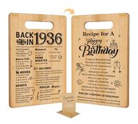 Regalo per il 90° compleanno per donne e uomini, Back in 1936 & Ricetta per un buon compleanno tagliere su entrambi i lati regalo per lei lui, idee regalo per il 90° compleanno, regali fantastici per