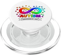 Regalo per il giorno della sensibilizzazione sull'autismo, arcobaleno, infinito, stelle, cuori PopSockets PopGrip per MagSafe
