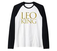 Regalo per Il Mese di Compleanno del re Leone, per Uomini/Ragazzi, astrologia Leo Maglia con Maniche Raglan