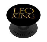 Regalo per il mese di compleanno del re leone, per uomini/ragazzi, astrologia LEO PopSockets PopGrip Adesivo