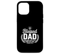 Regalo per il padre cristiano di Gesù con scritta in lingua inglese "Blessed Dad Custodia per iPhone 12/12 Pro
