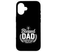 Regalo per il padre cristiano di Gesù con scritta in lingua inglese "Blessed Dad Custodia per iPhone 16