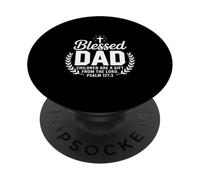 Regalo per il padre cristiano di Gesù con scritta in lingua inglese "Blessed Dad PopSockets PopGrip Adesivo