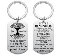 Regalo per il recupero delle dipendenze, portachiavi sobrio, recupero AA NA, recupero alcolico, medaglione di recupero (testo e modello personalizzabili per te)