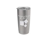 Regalo per insegnante di matematica per teorema di Pitagora Bicchiere termico in acciaio inox doppia parete