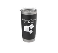 Regalo per insegnante di matematica per teorema di Pitagora Bicchiere termico in acciaio inox doppia parete