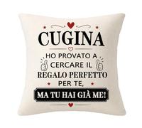 Regalo per la Cugina Fodera per cuscino Regalo di compleanno e di Natale | Fodere per Cuscini per cugine ragazze, regalo divertente, regalo per la cugina da parte di un cugino o di una cugina