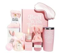 Regalo per la cura di sé da donna, rosa rilassante pacchetto per la cura della spa con benda per dormire, regalo di compleanno per donne, lei, mamma, amica, moglie, regalo di San Valentino - Get Well