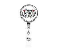 Regalo per la festa del papà felice Ti amo papà Porta badge retrattile Porta carte d'identità con clip per infermiere Studente Impiegato