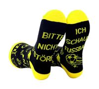 Regalo per la festa del papà per il calcio, regalo per uomini e donne, calzini divertenti con scritta in lingua tedesca "Bitte nicht Stören Ich sehen, calcio, novità papà, regalo di compleanno, calcio