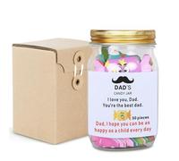 Regalo per la festa del papà per papà, regalo di compleanno per papà da figlia, figlio, regalo per nuovo papà, barattolo di caramelle per papà - Grazie, lode, incoraggiamento positivo, barattolo con