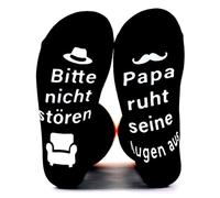 Regalo per la festa del papà, regalo per gli uomini, calzini divertenti con scritta in lingua tedesca "Bitte nicht Stören Papa Ruht I Suoi occhi, regalo di compleanno da uomo, nonno, regalo di