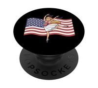 Regalo per la festa della danza nazionale degli Stati Uniti, per donne e ragazze, mamma e moglie PopSockets PopGrip Adesivo