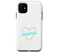 Regalo per la festa della mamma con scritta in inglese "Mama Heart Love Custodia per iPhone 11