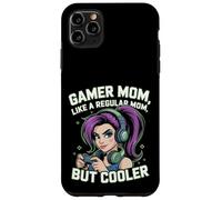 Regalo per la festa della mamma da gioco per la festa della mamma carino capelli viola Gamer Girl Custodia per iPhone 11 Pro Max