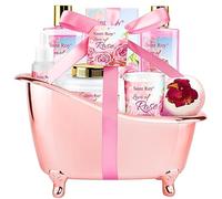 Regalo per la festa della mamma regalo per il bagno della mamma per lei profumi di rosa Set da bagno regalo per la madre per le donne, kit di lusso per la casa spa cestino regalo per il bagno con rose