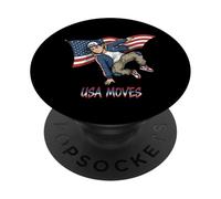 Regalo per la Giornata Nazionale della Danza degli Stati Uniti, per Uomini, Ragazzi, PopSockets PopGrip Adesivo