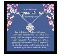 Regalo per la gravidanza della nuora per la nuora baby shower mamma per essere regalo per la mamma in attesa regalo incinta messaggio biglietto regalo gioielli regalo