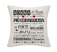 Regalo per la Nonna Copricuscino Ricorda Sempre Tu Sia Straordinaria - Da Nipote, Idea Ispiratore per il Compleanno, Festa della Mamma, Natale