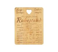 Regalo per la pensione, regalo per donna, tagliere in bambù, 28 x 22 x 1 cm, regalo per pensionato, regalo per uomini, colleghi, pensionati, donne