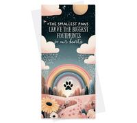Regalo per la perdita di animali domestici - The Smallest Paws Leave The Biggest Footprints In Our Hearts - Sorry For Your Loss - Cat/Dog (solo biglietto di auguri)