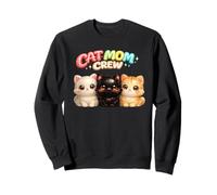 Regalo per l'amante dei Tre Gattini di Cat Mom Crew Multi Felpa