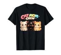 Regalo per l'amante dei Tre Gattini di Cat Mom Crew Multi Maglietta
