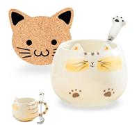 Regalo per le donne carino roba di Natale gatto tazza da caffè amicizia regali in ceramica Kawaii tazza da tè divertente novità regalo di ringraziamento per fidanzata, ragazza, lei, mamma, sorella