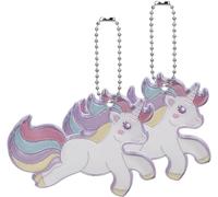 Regalo per l'inizio della scuola, 2 pezzi, ciondolo a forma di unicorno, luminoso, come regalo per la scuola, per l'inizio della scuola, per l'inizio della scuola, portafortuna, zaino a mano, regalo