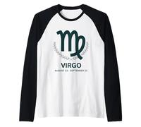 Regalo per l'oroscopo del Design dello Zodiaco del Simbolo dell'astrologia della Vergine Maglia con Maniche Raglan