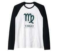 Regalo per l'oroscopo del Design dello Zodiaco del Simbolo dell'astrologia della Vergine Maglia con Maniche Raglan