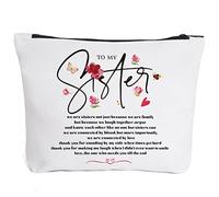 Regalo per mia sorella, regalo di compleanno per sorelle, amici, sorelle da sorelle - We Laugh Together Know Each Other-Sister Makeup Bag, per compleanno, laurea, migliori amiche mai personalizzate,