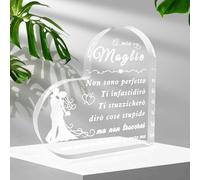 Regalo per Moglie, Regalo San Valentino per Lei, Idee Regalo Moglie Ornamento Acrilico, Regalo per Coppia Regalo Anniversario per Lei Regali Moglie Regalo per Mia Moglie Natale Regalo Compleanno Donna