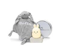 Regalo per Neonato | Colore: Multicolore | Doudou Personalizzato e Lampada Luce Notturna | Fatto a Mano in Spagna | Confezione regalo di lusso | BebeDeParis